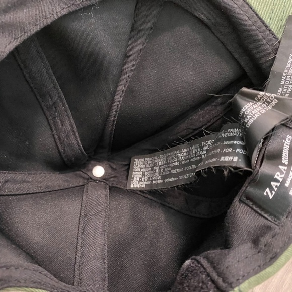 Zara Adjustable Ball Cap "Self Control". Military Green. One Size - Picture 5 of 6